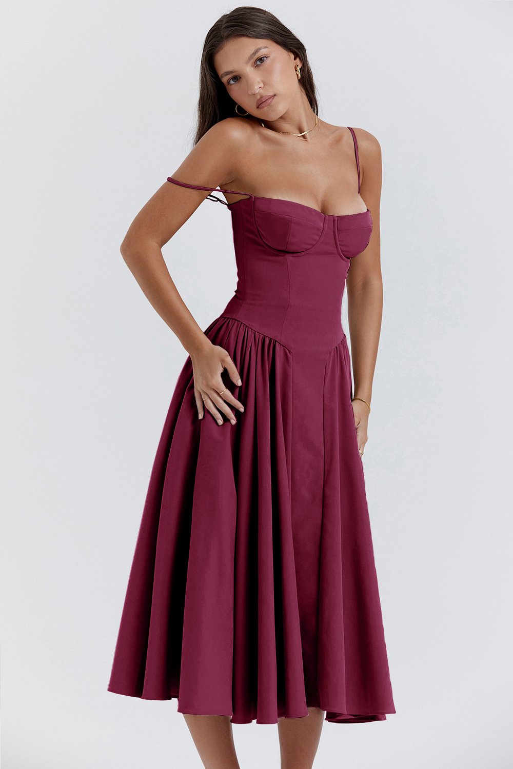 Sleeveless Corset Fit Midi Dress(BUY 2 FREE SHIPPING)