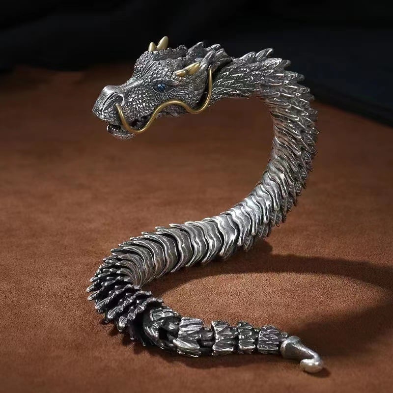 49% OFF🎁Silver Handmade Dragon Chain Bracelet