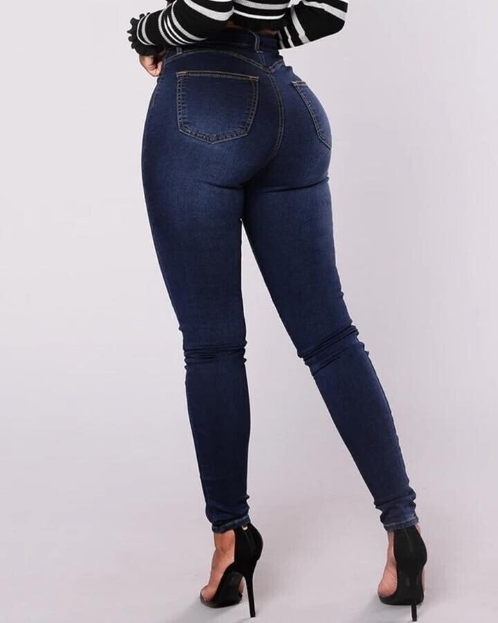 🔥Last day 49% OFF🔥Double Breasted High Waist Skinny Jeans