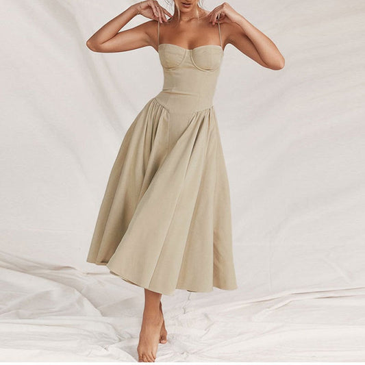 Sleeveless Corset Fit Midi Dress(BUY 2 FREE SHIPPING)