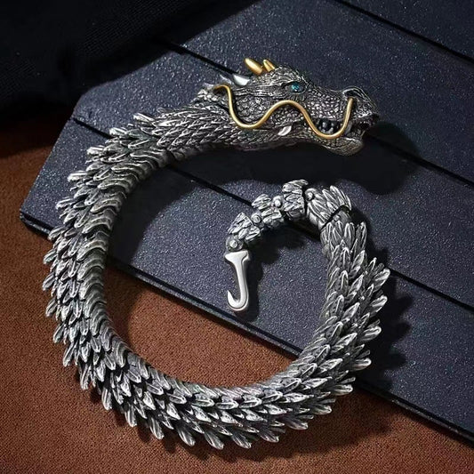 49% OFF🎁Silver Handmade Dragon Chain Bracelet