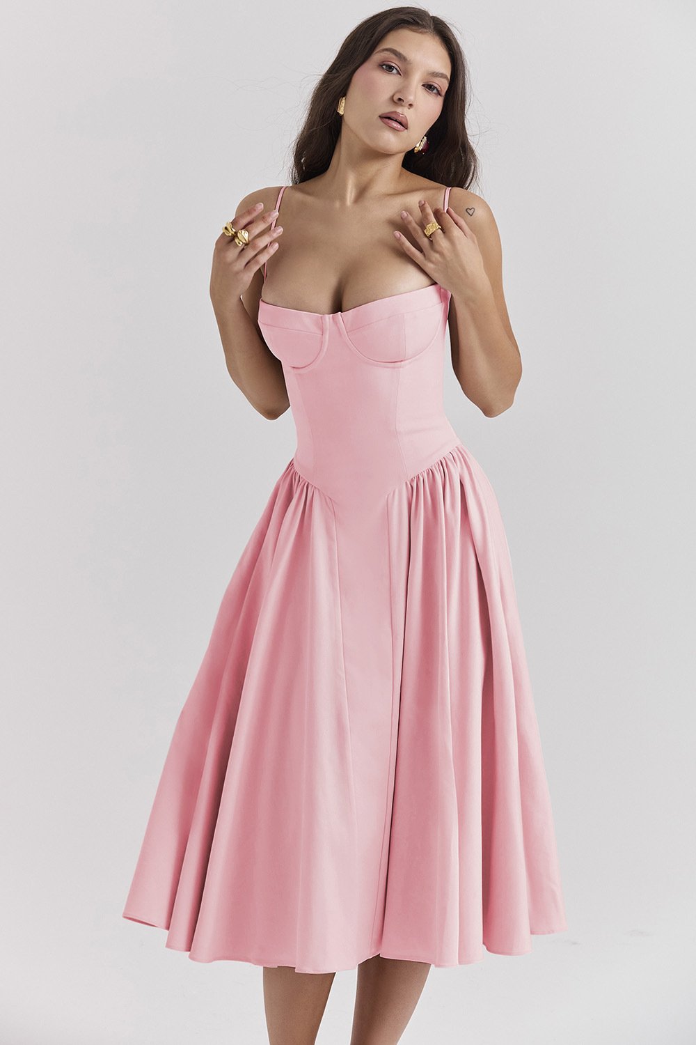 Sleeveless Corset Fit Midi Dress(BUY 2 FREE SHIPPING)